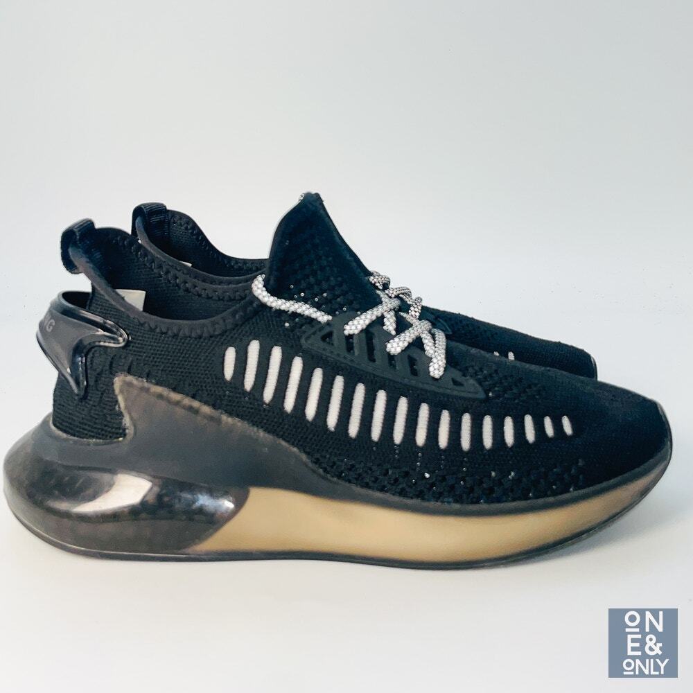 MOERDENG Fashion Sneaker Damping Running Walking Shoes Mens Size 41/8.5 Black